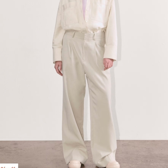 Everlane Cream Wide Leg Pants - Picture 2 of 9